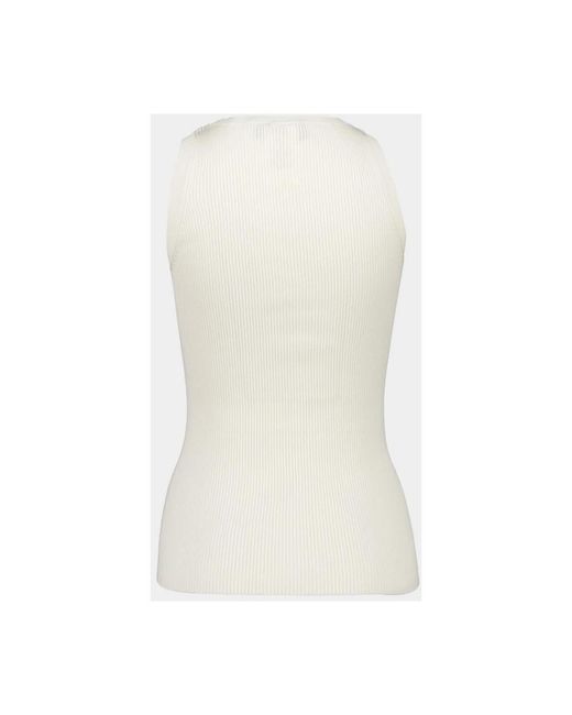 Fendi White Sleeveless Tops