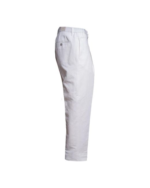 BRIGLIA Gray Slim-Fit Trousers for men