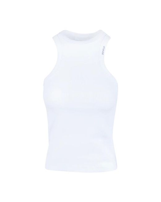 Dondup White Sleeveless Tops
