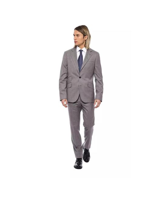 Billionaire Gray Single Breasted Suits for men