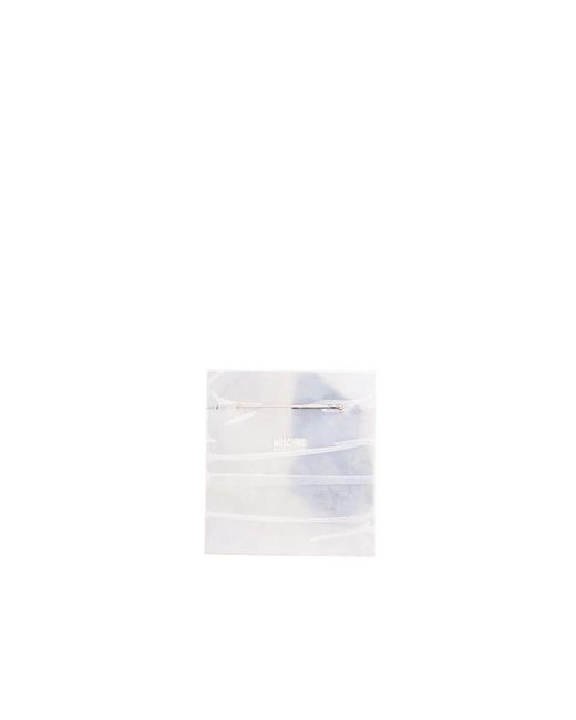 Moschino White Polaroid Brosche