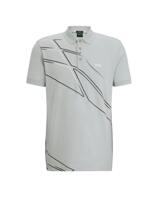 Boss Klassisches polo shirt im paddy-stil in Gray für Herren