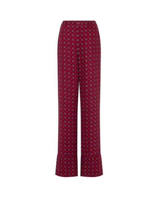 Wide Trousers Moschino de color Red