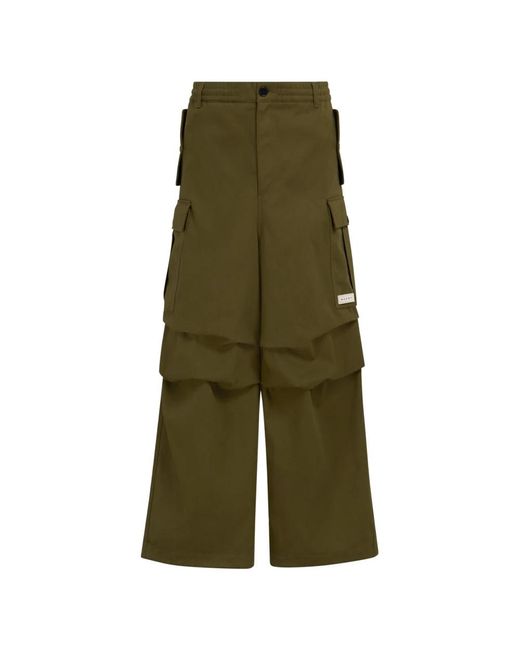 Marni Green Wide Trousers for men