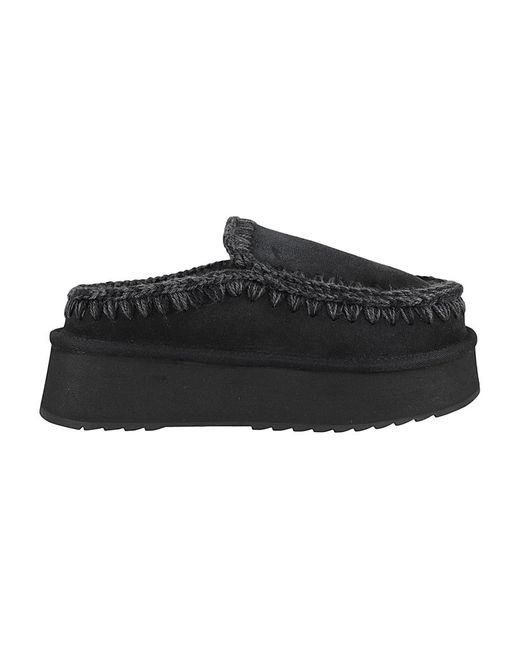 Mou Black Eskimo platform clogs