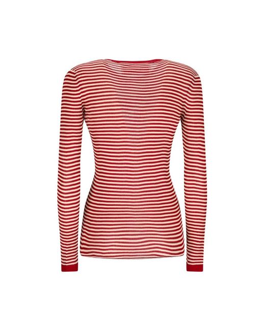 Valentino Garavani Red Long Sleeve Tops