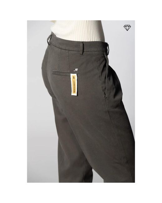 Mason's Broeken ,Bruin ,Katoen New York Carrot Pince Chino Broek in het Gray