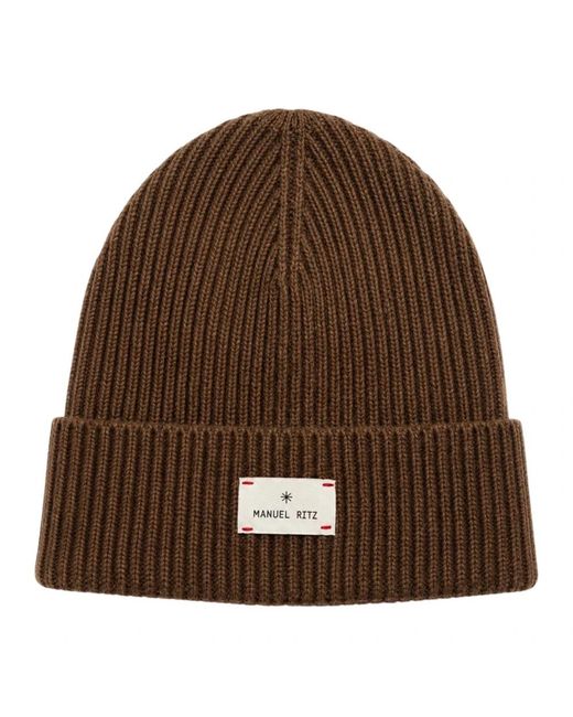 Beanies di Manuel Ritz in Brown da Uomo