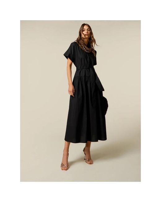 Midi Dresses Oltre de color Black