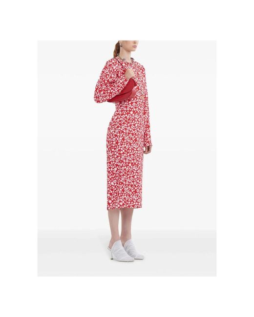 Midi Dresses Marni de color Red