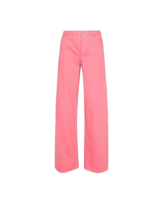 A.P.C. Pink Wide Jeans