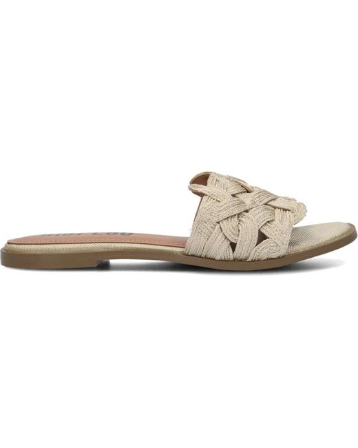 Bibi Lou Natural Graue Stilvolle Sommer Pantoletten