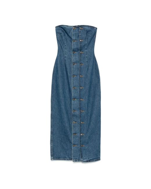 ROTATE BIRGER CHRISTENSEN Midi Dresses in het Blue
