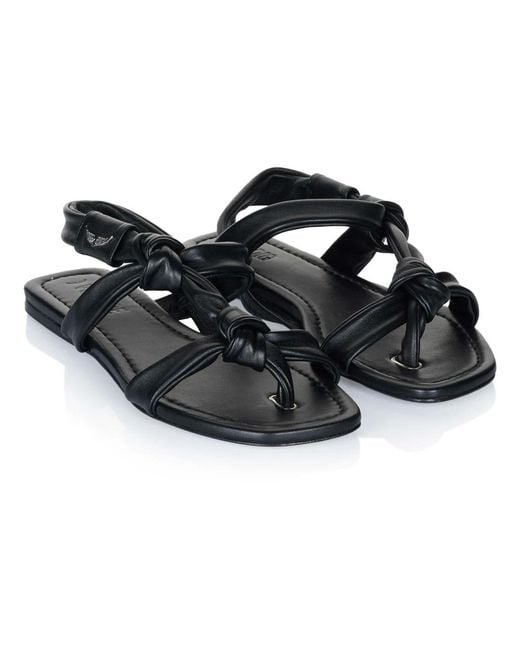 Zadig & Voltaire Black Flat Sandals