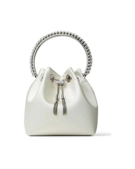Jimmy Choo White Bucket Bags