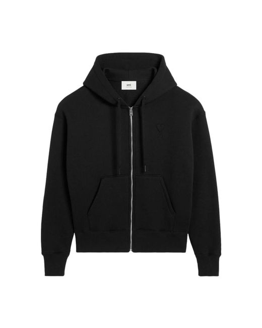 AMI Black Zip-Throughs for men