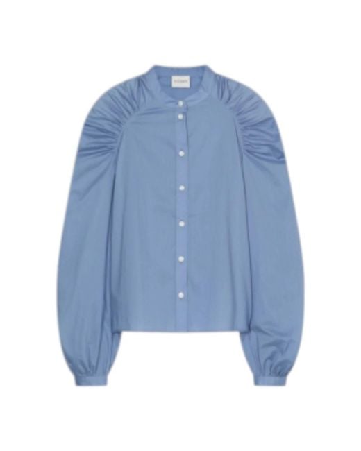 Closed Blue Blouses