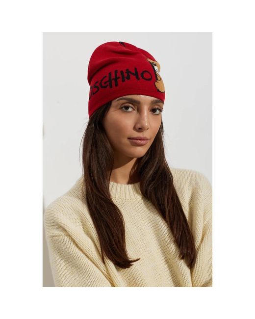 Beanies di Moschino in Red