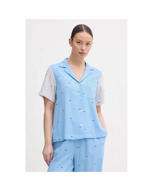 DKNY Pyjama Met Ruitpatroon in het Blue