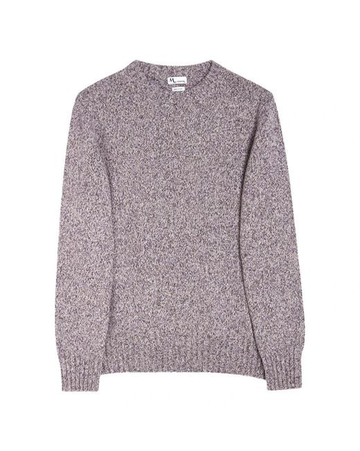 Doppiaa Purple Round-Neck Knitwear for men