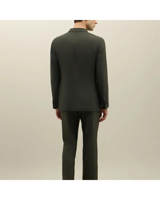 Boglioli Luxe Wol Zijde Canvas Double-Breasted K-Pak in het Green voor heren