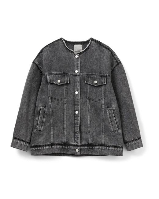 Sofie Schnoor Jassen ,Grijs ,Katoen Nadiasw Jacket in het Black