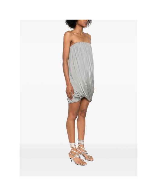 The Attico Gray Short Dresses