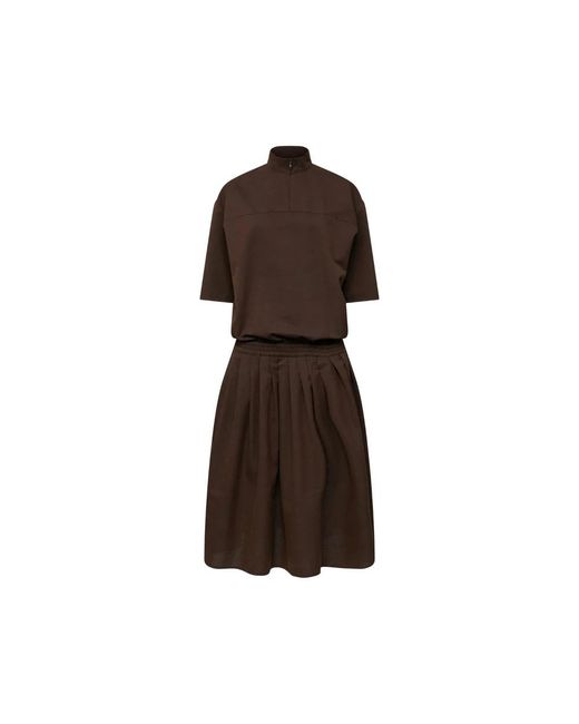 MM6 by Maison Margiela Brown Midi Dresses