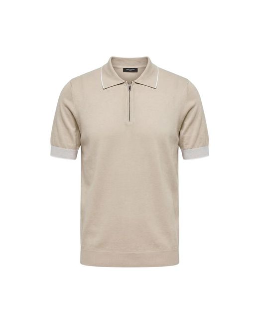 Peserico Natural Polo Shirts for men