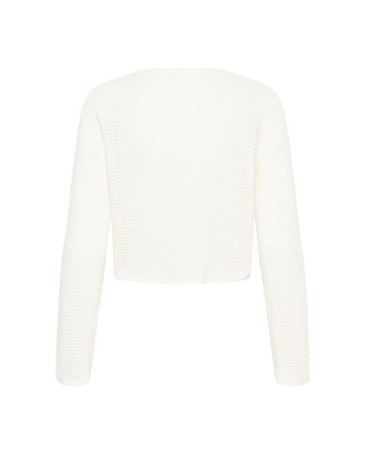Part Two White Aniela Cardigan