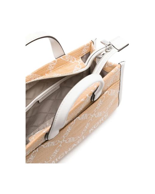 Michael Kors Natural Strohleder handtasche