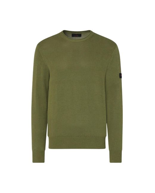 Peuterey Green Round-Neck Knitwear for men