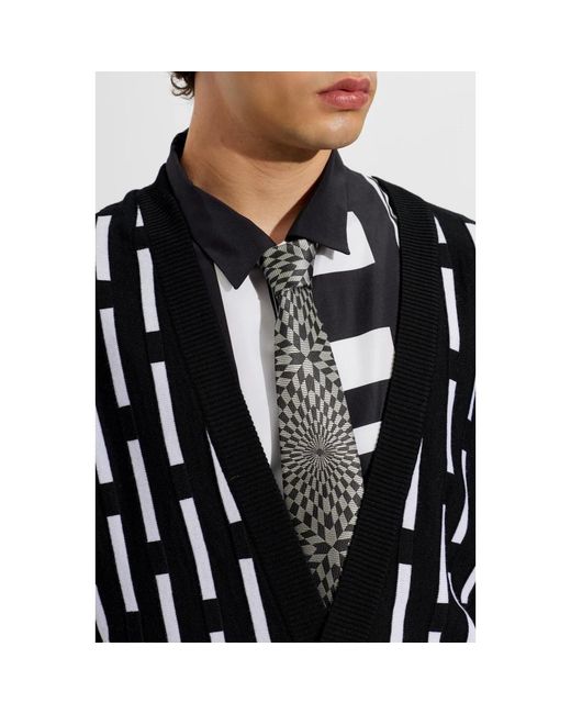 Ties Versace pour homme en coloris Black