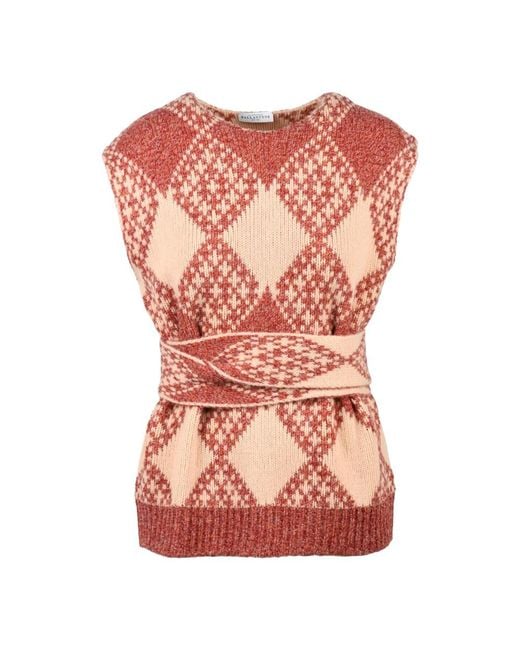 Ballantyne Pink Round-Neck Knitwear