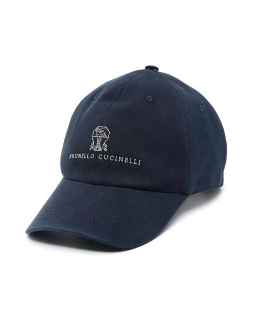 Brunello Cucinelli Blue Baseball Cap for men