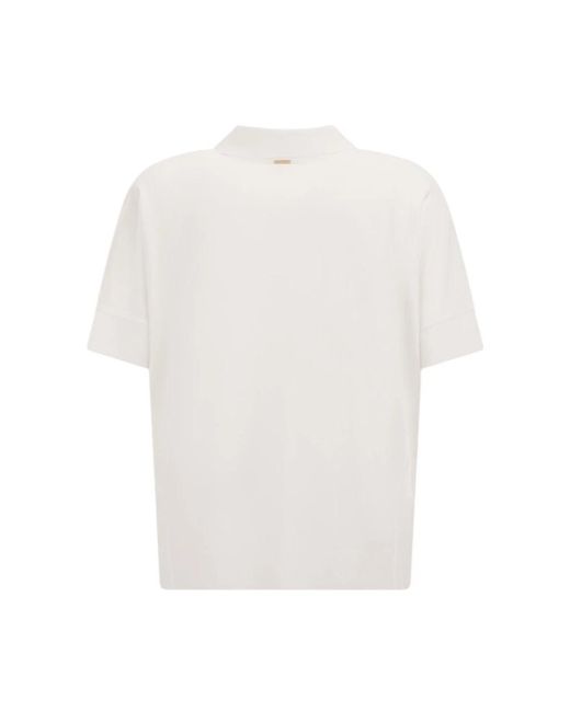 Herno Cotton-Lyocell Jersey Polo in het White