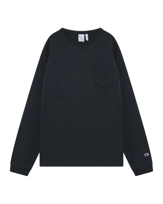 Champion Blue Long Sleeve T-Shirts for men