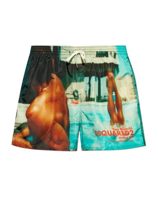 DSquared² Blue Beachwear for men