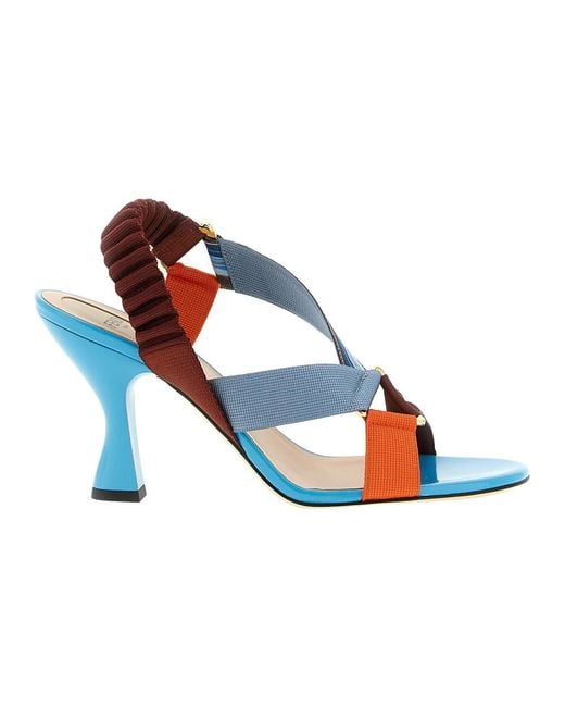 Fendi Blue High Heel Sandals