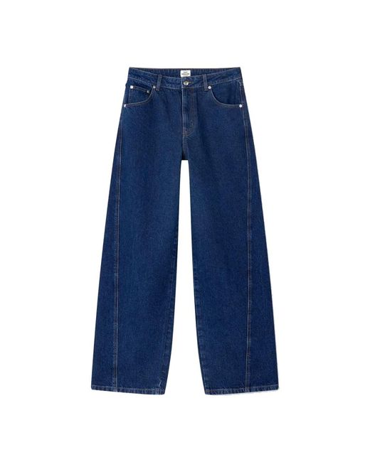 Mads Nørgaard Wide Jeans in het Blue