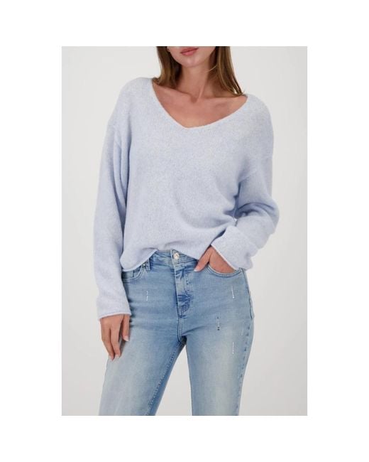 Monari Blue V-Ausschnitt Strickware