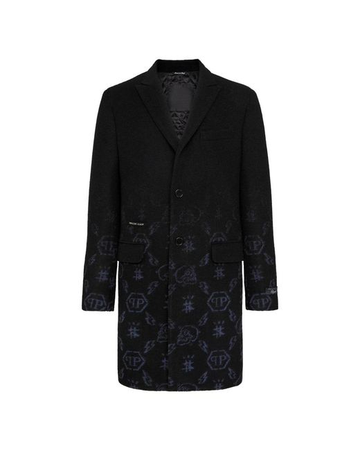 Philipp Plein Single-Breasted Coats in het Black voor heren