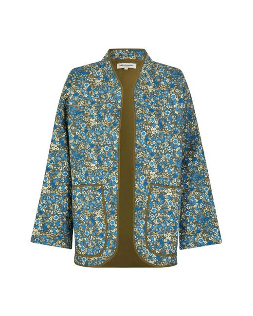 Lolly's Laundry Jassen ,Blauw ,Gewatteerde Lulull Jas Met Zakken in het Blue