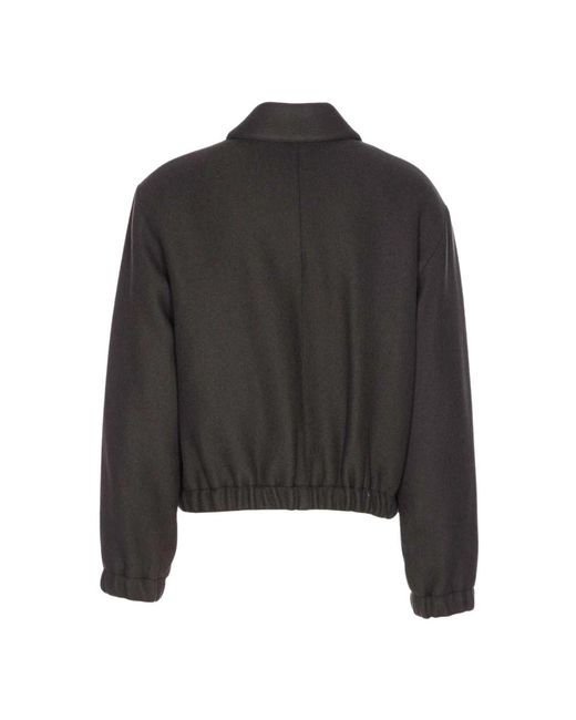 AMI Jassen ,Grijs ,Wol Ami De Coeur Zipped Jacket in het Black voor heren