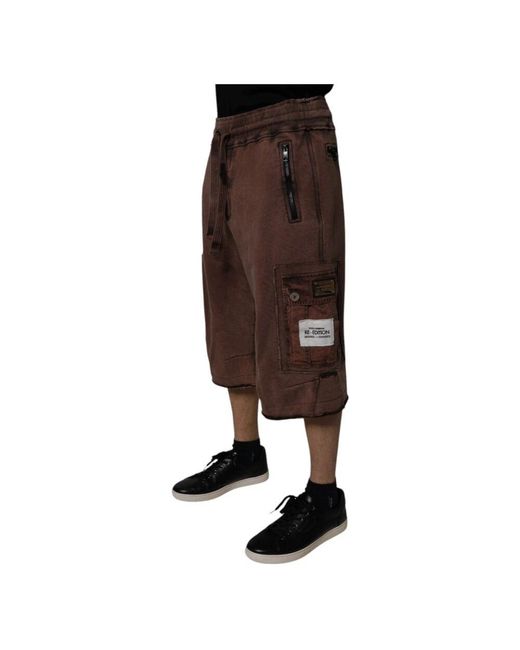 Long Shorts Dolce & Gabbana de hombre de color Brown