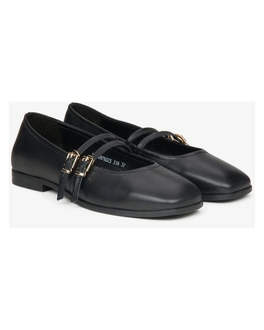 ESTRO Black Ballerina Shoes