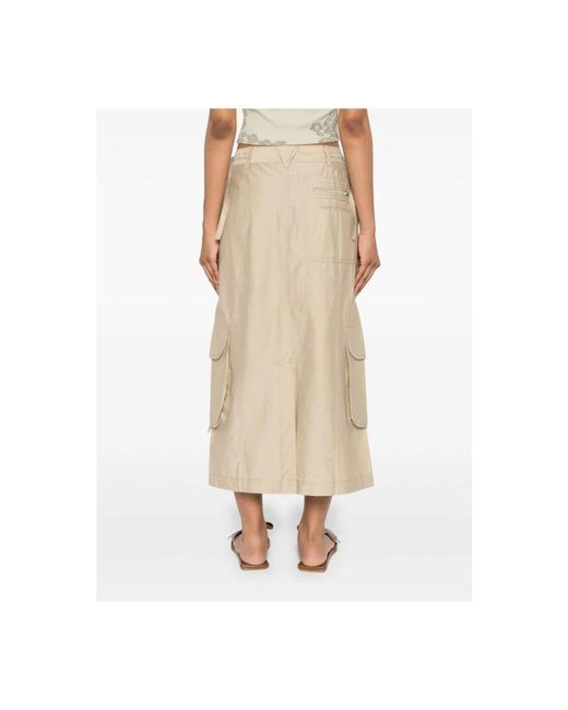 Acne Midi Skirts in het Natural