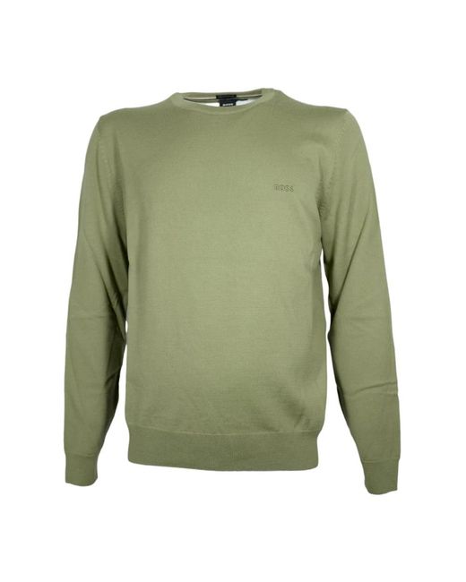 HUGO Green Round-Neck Knitwear