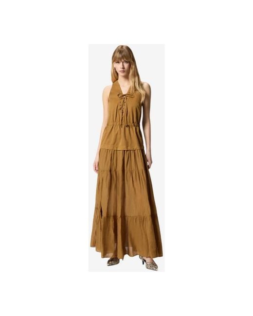 Pinko Metallic Maxi Dresses