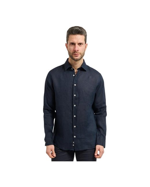 Bugatti Blue Casual Shirts for men